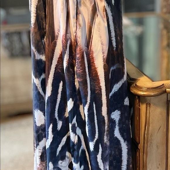 True Colours By La Moda: elegant sequin beaded animal print maxi dress w/pockets - Picture 10 of 14